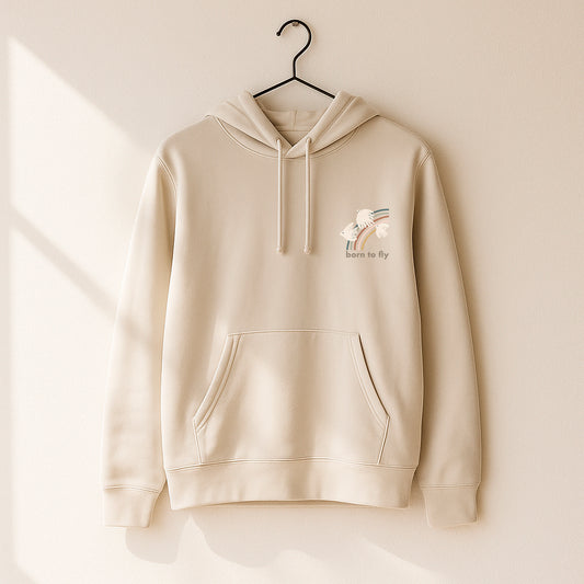 Birds & Rainbow Eco-friendly Hoodie · Born to Fly
