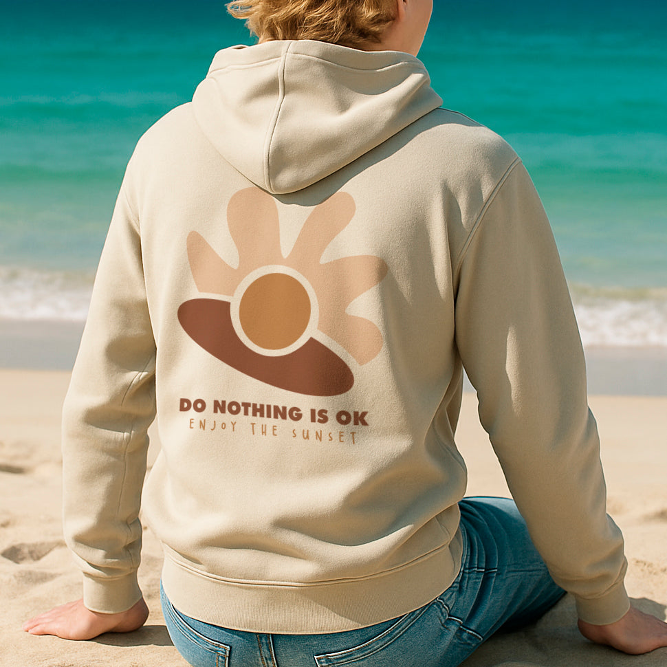 Sunset Eco-friendly Hoodie · Do Nothing is Ok