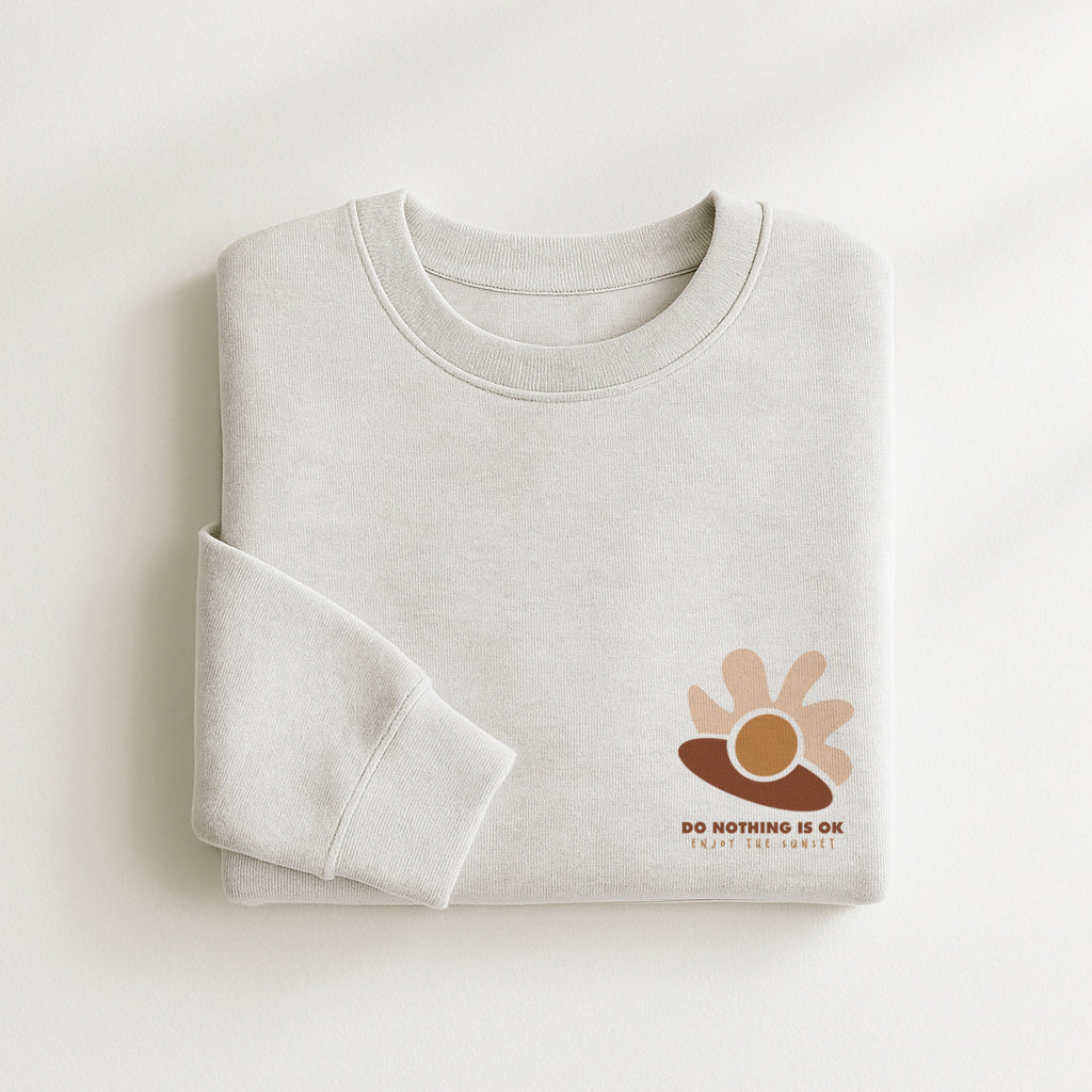 Organic Cotton Sweatshirt · Do Nothing is Ok Boxy Sweatshirt
