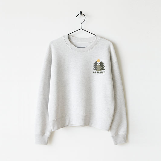 Organic Cotton Sweatshirt ·Woods Boxy Sweatshirt Go Earthy