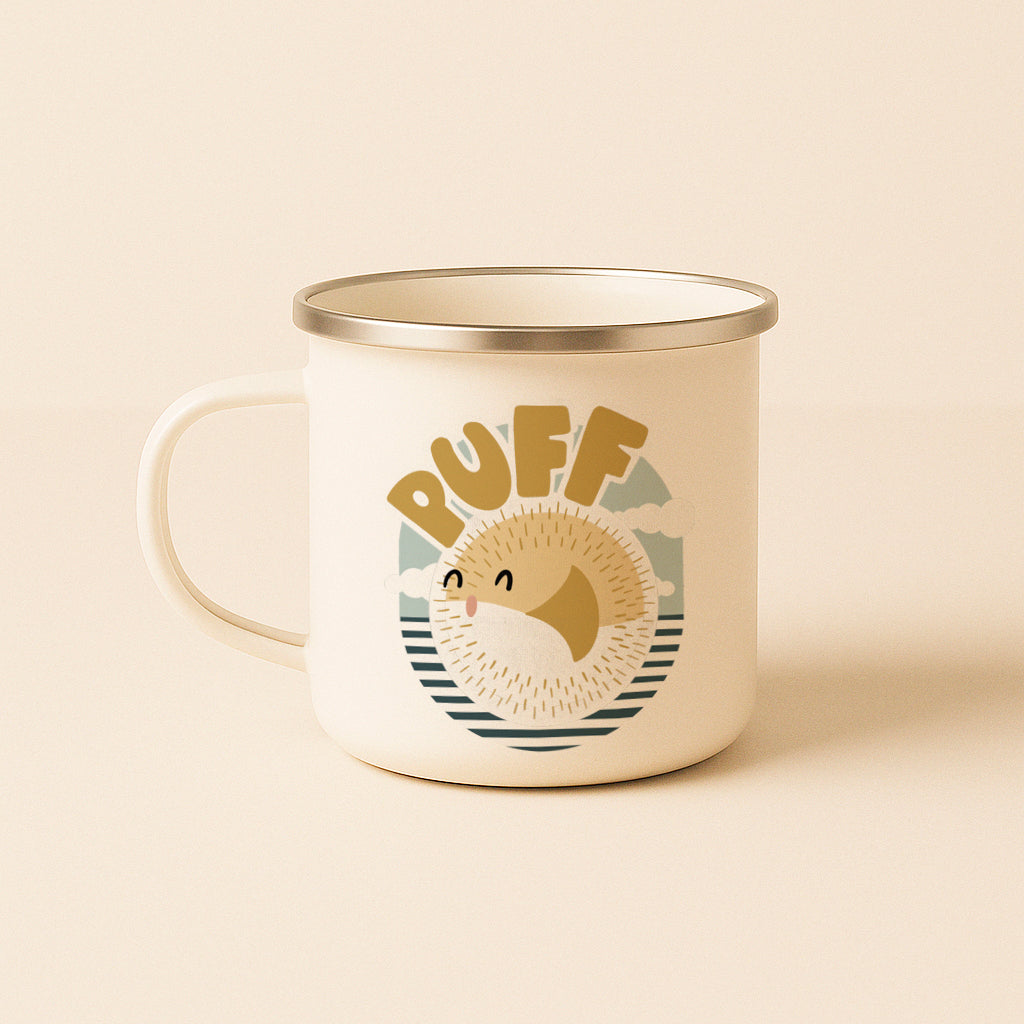 Puffer Fish Enamel Mug