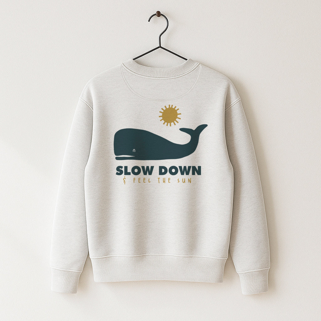 Organic Cotton Sweatshirt · Sperm Whale Boxy Sweatshirt Slow Down