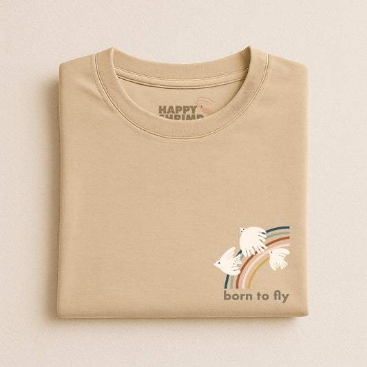 Birds & Rainbow T-shirt  · Born to fly