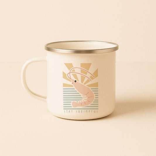 Shrimp Enamel Mug · Stay Shrimpful
