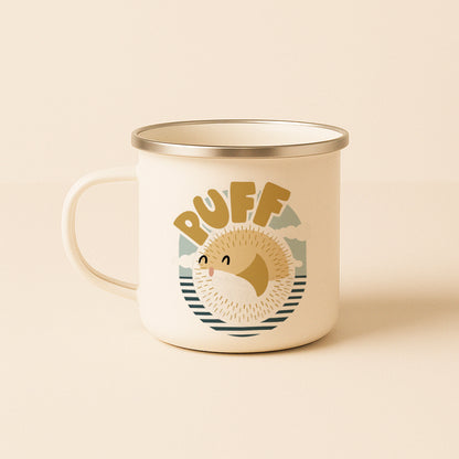 Puffer Fish Enamel Mug