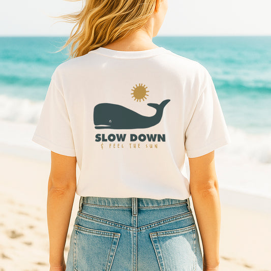 Sperm Whale T-shirt · Slow Down