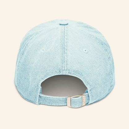 Sperm Whale Embroidered Denim Cap